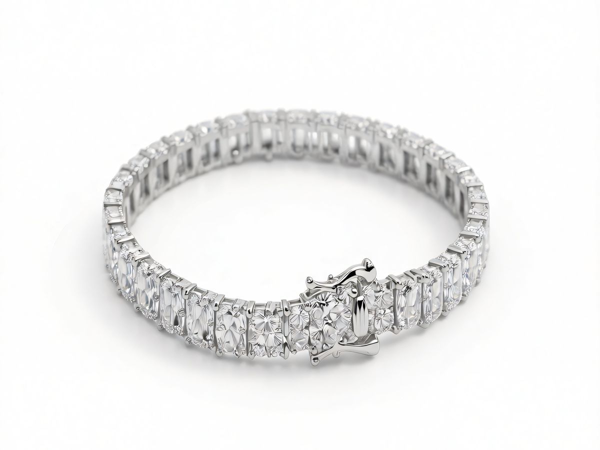 Moissanite tennis bracelet in 925 sterling silver, iced from 2mm to 6mm widths