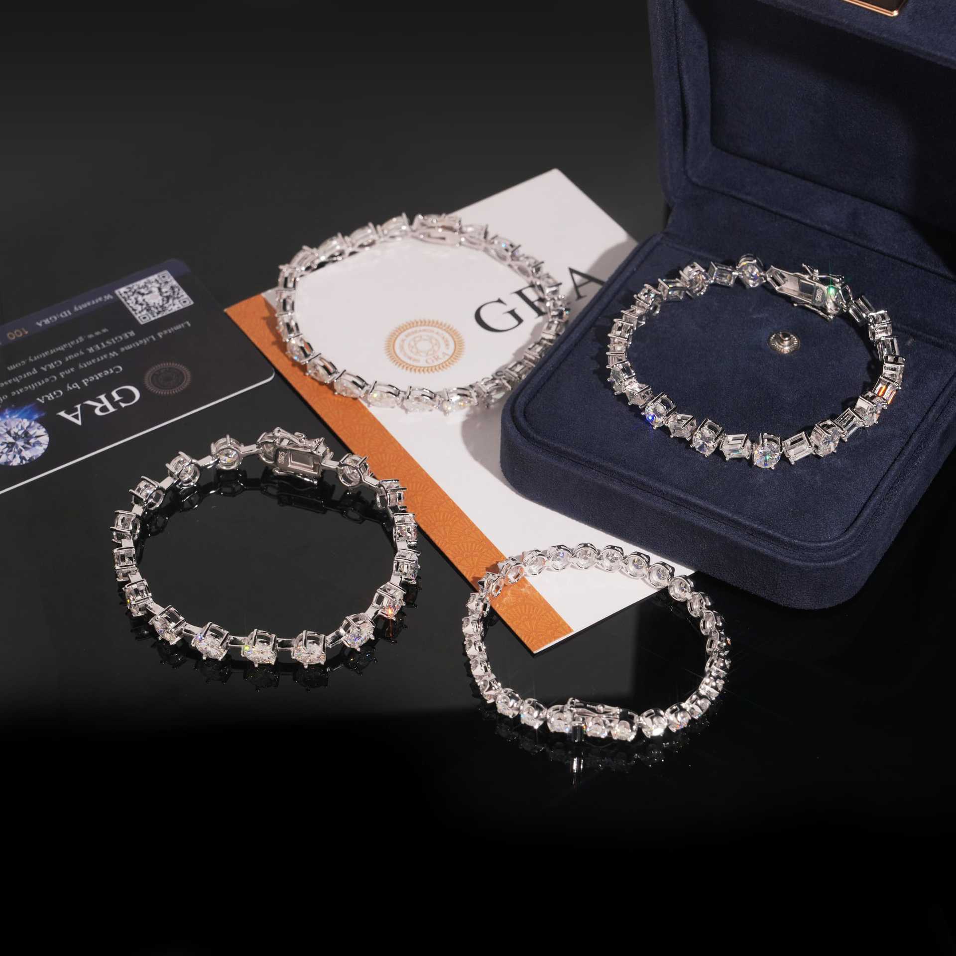 Moissanite Tennis Bracelet — Full Pave Teardrop, 925 Silver — NOVAE ATELIER