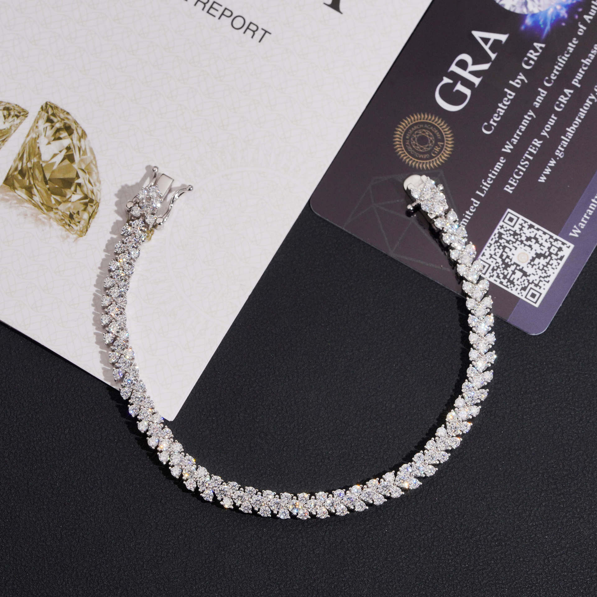 Moissanite Roman Link Bracelet — 5.2mm, 925 Silver — NOVAE ATELIER