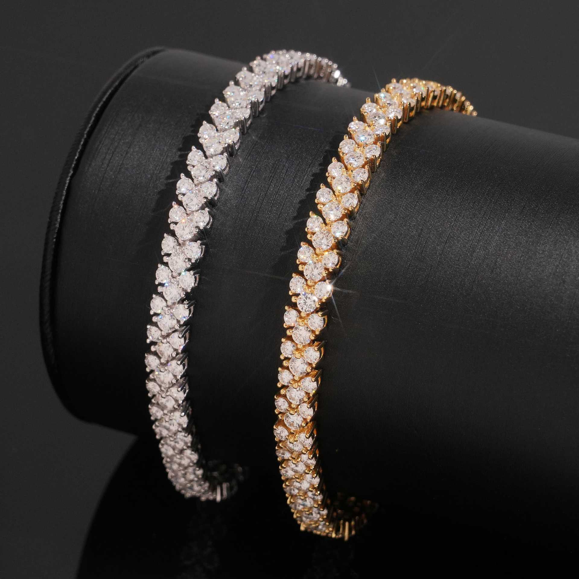 Moissanite Roman Link Bracelet — 5.2mm, 925 Silver — NOVAE ATELIER