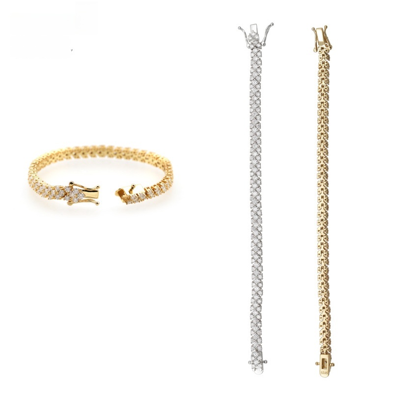 Moissanite Roman Link Bracelet — 5.2mm, 925 Silver — NOVAE ATELIER