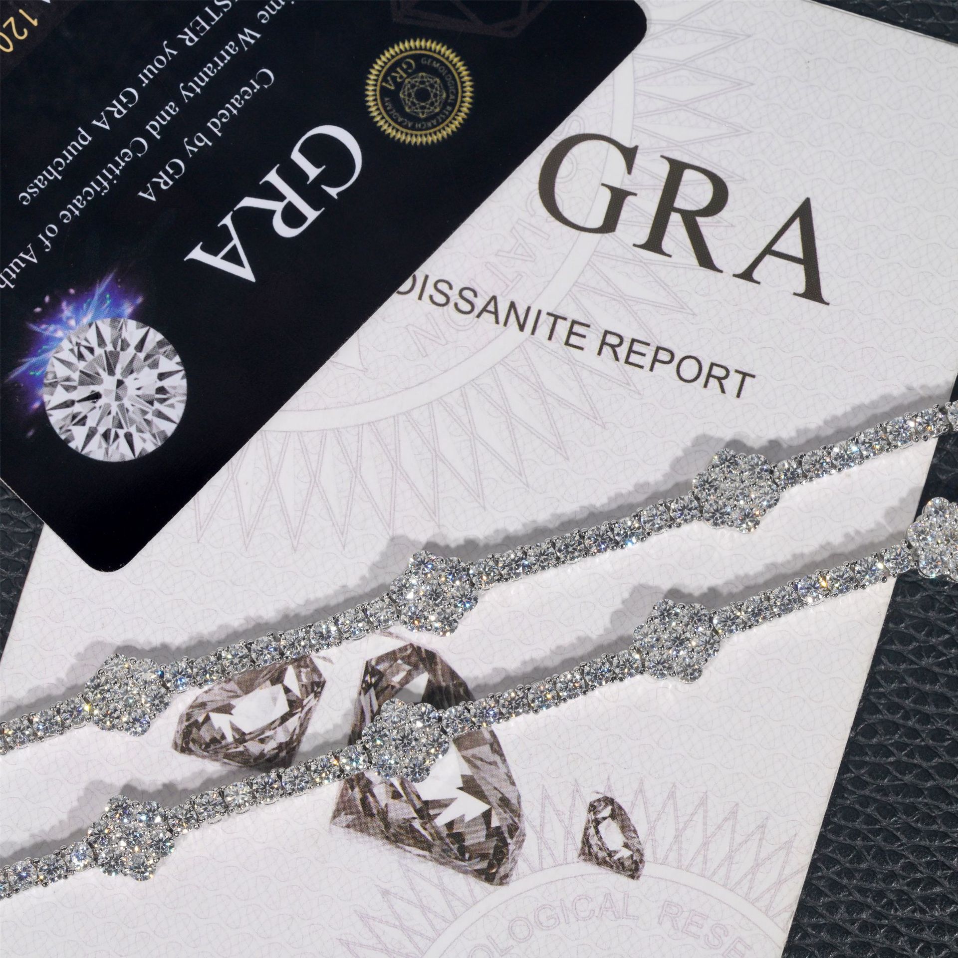Moissanite Tennis Bracelet — 3mm Flower, 925 Silver — NOVAE ATELIER