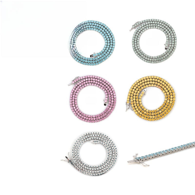 Moissanite Tennis Bracelet — 3/4mm Yellow VVS, 925 Silver — NOVAE ATELIER