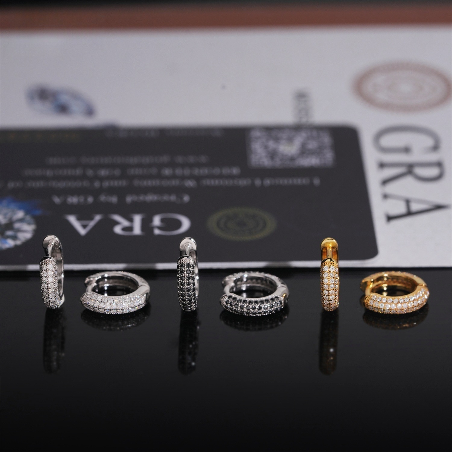 Moissanite Hoop Earrings — 12mm VVS Round, 925 Silver