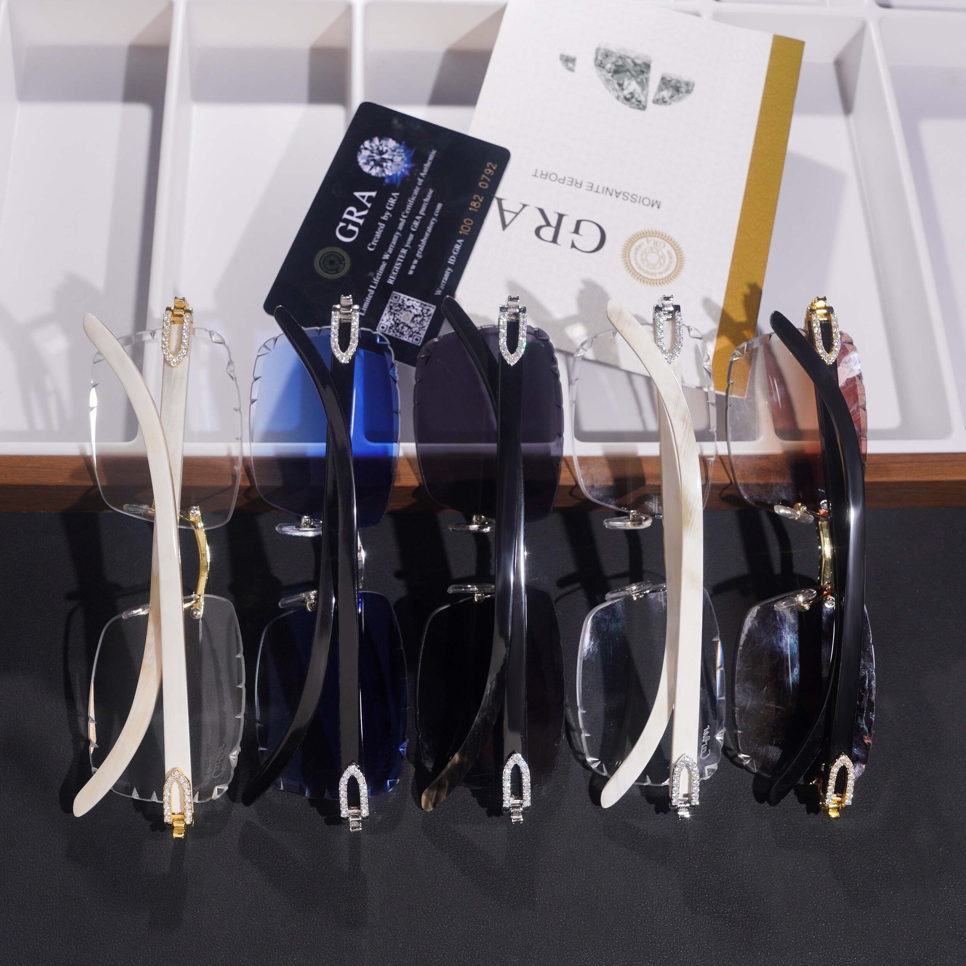 Iced Out Sunglasses — D Color Moissanite Hip Hop, 925 Silver — NOVAE ATELIER